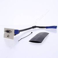 Hubbell "Office White" iStation Module Plate w/ 3.5mm Stereo & HD15 VGA Video Jacks IM153815OW