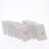 25 Eaton White 1.406" Receptacle Single Outlet 1-Gang Standard Thermoset Wallplate Covers 2131W
