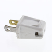 Leviton White Straight Blade Plug 2-Prong 1-15P 10A Polarized Bulk 123-W