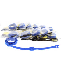 120 Hubbell BLUE Hook & Loop One-Wrap Cable Ties 5" Cable Management HPWCVFBL5