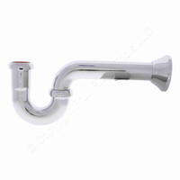 Keeney P-Trap 304CPBNDF with Deep Flange 1.5" Inlet & Outlet Chrome Plated 20ga