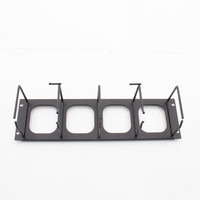 Hubbell Black Horizontal Cable Manager 3RU 4" Deep Rings HM34