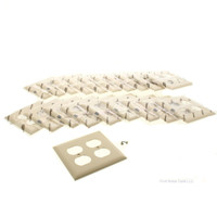 20 PS Trademaster2G Ivory Outlet Cover UNBREAKABLE Receptacle Wallplates TP82-I