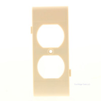 Pass and Seymour Ivory P-Line Smooth Plastic Sectional Center Receptacle Wallplate Duplex Outlet Cover PSC8-I