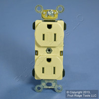Leviton Ivory COMMERCIAL Tamper Resistant Duplex Receptacle Outlet 15A 125V TBR15-I Bulk