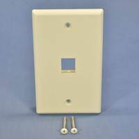 Cooper Light Almond 1-Gang Flush Mount 1-Port Thermoplastic Modular Wallplate 5510-5ELA
