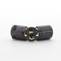 Hubbell Twist Turn Locking Plug Valise NEMA ML-1P 15A 125V Black HBL7465VM2