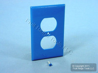 Leviton UNBREAKABLE BLUE Receptacle Wallplate Nylon Duplex Outlet Cover 80703-BU