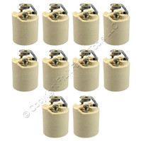 10 Leviton Medium Porcelain Lampholders Pan Light Socket 1/8" IPS Hickey 3152-8