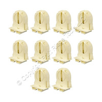 10 Leviton Fluorescent Lampholders Light Socket T-8 Low Profile Bi-Pin 13652-NP