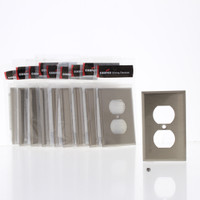 10 Cooper ANTIMICROBIAL Stainless Steel Receptacle Wallplate Duplex Outlet Covers