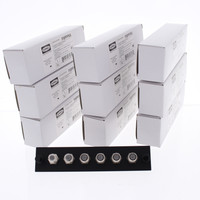 10 New Hubbell 6-Port Coax CATV Cable Jack F-Connector Loaded FSP Modules Mounting Plate 75 Ohm FSPFP6X
