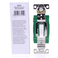 New Eaton White INDUSTRIAL Double Pole Toggle Light Switch Control 30A 3032W