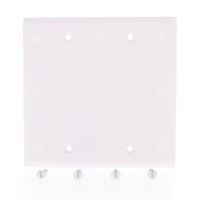 Eaton White STANDARD 2-Gang Blank Cover Box Mounted Thermoset Wallplate 2137W