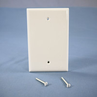 Cooper Commercial White Unbreakable Mid-Size 1-Gang Blank Wallplate Cover PJ13W