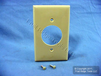 Leviton Ivory 1.60" Receptacle Standard Size 1-Gang Unbreakable Wallplate 20A 30A Locking Outlet Nylon Cover 80720-I