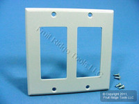 Leviton Gray 2-Gang Decora GFI GFCI Plastic Wallplate Standard Cover 80409-GY