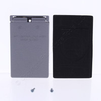 Hubbell Gray Zinc Die Cast While-In-Use Weatherproof Vertical Decorator GFCI GFI Receptacle Outlet Cover RW51040