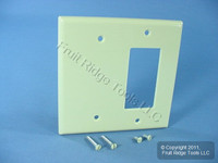 Leviton Midway Ivory 2-Gang Leviton Decora Combination Blank Cover GFCI GFI Wallplate 80608-I