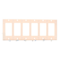 Leviton Ivory Standard 6-Gang Decora Plastic Wallplate GFCI GFI Switch Cover 80436-I