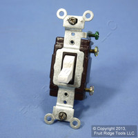 Leviton White COMMERCIAL Single Pole Toggle Light Quiet Switch 15A Bulk CS115-2W