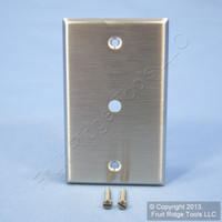 Leviton NON-MAGNETIC Stainless Phone Jack TV Cable Outlet Wall Plate 84013-40