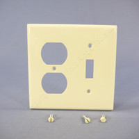 Leviton Light Almond UNBREAKABLE Switch/Outlet Wallplate Receptacle Cover 80705-T
