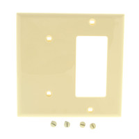 Leviton Ivory Decora GFCI GFI Outlet Cover Blank Strap Mount Wall Plate 80708-I