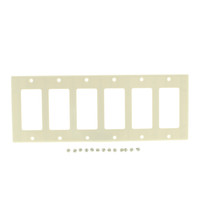 Leviton Light Almond 6-Gang Decora Wallplate GFCI GFI Switch Cover 80436-T