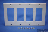 Leviton Light Almond Unbreakable Decora 4-Gang Wallplate GFCI GFI Cover 80412-NT