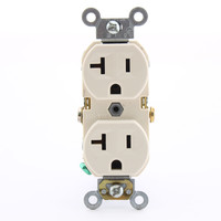 Leviton Light Almond COMMERCIAL Duplex Receptacle Outlet 20A 125V CBR20-T