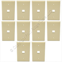 10 Cooper Almond Mid Size Flush 110 Style 1-Port Thermoplastic Wallplates 5510A