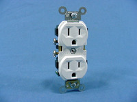 New Leviton White COMMERCIAL Graded Straight Blade Receptacle Duplex Outlet NEMA 5-15R 15A 125V 5014-WSP