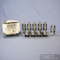 10 Leviton Gray 3-Way COMMERCIAL Toggle Wall Light Switches 20A CSB3-20G