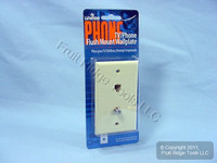 Leviton Ivory Phone Video Cable CATV Jack Wall Plate 4-Wire C2450-I