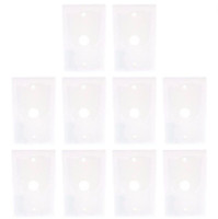 10 Hubbell White Phone Cable Wallplates Cover .625" Hole Box Mount NP737