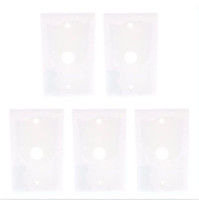 5 Hubbell White Phone Cable Wallplates Cover .625" Hole Box Mount NP737
