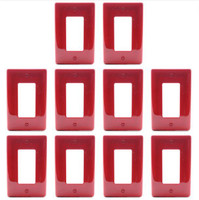 10 Hubbell RED Unbreakable Decorator/GFCI/Rocker Mid-Size Wallplates Cover NPJ26R