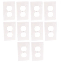 10 Hubbell Nylon Receptacle Mid-Size Wallplates Outlet Cover NPJ8OW