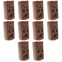 10 General Electric 922B Quick Clamp Connectors for Extension Cord End Polarized