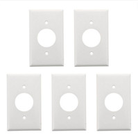5 ACE White 1.406" Receptacle Single Outlet Standard Thermoset Wallplates 32476