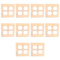 10 Ace Ivory Duplex Receptacle WallplateS Outlet 2-Gang Cover 31228