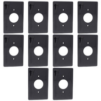 10 Hubbell Black Unbreakable Receptacle Wallplates MidSize Outlet Cover NPJ7BK