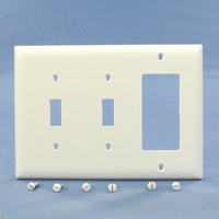 P&S White Trademaster3G Decorator Switch Combination Nylon Wallplate TP226-W