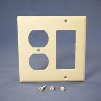 Cooper Light Almond Decorator GFCI GFI & Duplex Receptacle Thermoset Wallplate Outlet Cover 2157LA