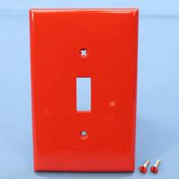 Leviton RED UNBREAKABLE Midway Switch Cover Wallplate Thermoplastic Nylon Switchplate PJ1-R