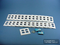 25 New Leviton White DEEP 2-Gang Duplex Receptacle Cover Outlet Wallplates 88316