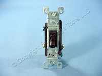 Leviton Brown 3-Way Toggle Wall Light Switch 15A 120V Residential 1453-2SP Boxed