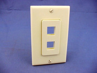 Leviton Almond 2-Port Decora Quickport Insert w/Wallplate Cover 41642-A