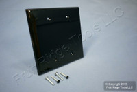 New Leviton Black UNBREAKABLE Midway 2-Gang Blank Nylon Wallplate Cover PJ23-E